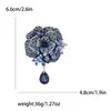 Pingente de Liga de Metal Estilo Chinês Indústria Pesada Broche Flor de Peônia Joia Pin Elegante de Alta Qualidade para Roupas Femininas