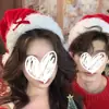 Navidad Año Nuevo Rojo Largo Peluche Lazo Sombrero para Hombres y Mujeres Otoño Invierno Lindo Sombrero de Cabeza Sombrero de Navidad Cubre Cabeza Grande