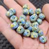 Xizang Tres Tesoros Imitación Turquesa Cuentas Estilo Antiguo Imitación Jade Cuentas Sueltas Cuentas de Barril Passepartout Coloridas Accesorios de Joyería para Pulsera Cuentas
