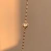 Pulsera de Cápsulas de Arroz Chapada en Plata S925 Corazón Bestie Diseño de Estudiante Nicho Retro Popular Pulsera Corazón de Durazno