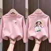 Camiseta Térmica Base para Niñas de Felpa Cepillada Interna Estilo Otoño/Invierno para Niños Medianos y Mayores Cuello Semi Alto Manga Larga Nueva Colección Otoño/Invierno
