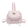 Bolso Mini de Estilo Femenino, Moderno y Lindo para Mujer 2025 Nuevo Mochila Cuadros con Borde de Encaje Dulce y de Alta Gama