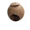 Nido Pequeño de Cáscara de Coco Natural para Pajareras, Hámsteres, Periquitos, Loros Cría Suministros para Mascotas (No incluye envío)