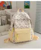 Cor de creme de bala de gatinho fofo macio curativo cor de doce cor de creme mochila escolar menina doce estudante saída diária mochila versátil