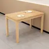 Mesa y Sillas de Comedor Rápidas de Madera Maciza, Mesa de Comedor para Apartamento Pequeño, Mesa Rectangular para Desayuno de Snack Bar, Mesa de Comedor para el Hogar