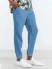 Pantalones Casuales Sueltos para Hombre de Otoño, Pantalones Transpirables de Verano con Puño, Pantalones Rectos para Playa, Color Sólido al por Mayor