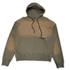 Moletom Pesado Personalizado Marca Americana Tendência Lavado e Desgastado Outono e Inverno Novo Moletom com Capuz de Retalhos Manga Longa para Homens e Mulheres