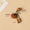 Cuentas Naturales Bodhi Madera de Durazno Vaina de Loto Bolsa de Dinero Colgante de Borla Pulsera Collar DIY Accesorios Pequeños Hebilla de Seguridad