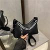 Bolsa de Mão Simples com Corrente Estilo Coreano Bolsa Quadrada Pequena para Mulheres 2025 Outono Nova Bolsa de Ombro de Luxo Transversal para o Dia a Dia Bolsa de Bolinho