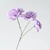 Rosa de Diamante de 3 Cabezas Esquina Redondeada Única Arreglo de Boda Rosa Decoración Flor Artificial Rosa Floral Decoración Suave Arreglo Floral de Paisajismo