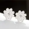 Pinduoduo Moda Rápida Cálidos Aretes de Loto Pequeños Frescos Plata Joyería para la Oreja Dulce Linda Joyería para la Oreja de Niña
