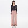 Calças Casuais Harajuku Outono e Inverno Redutoras de Idade Preguiçosas para o Dia a Dia Jeans Versátil Simples de Pernas Retas Cropped Regular Comprimento Estendido