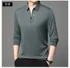 Nova Camisa Polo Masculina Meia-Zip de Manga Longa com Gola Reversível para Primavera e Outono de 2026, Camiseta Casual da Moda para Homens, Venda por Atacado Disponível