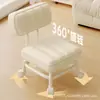 Taburete pequeño de rueda universal sala de estar ruedas taburete bajo silla de apoyo para caminar para niños baño de pies taburete redondo ruedas elevables moderno minimalista