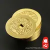 Latão Cinábrio Montanha Fantasma Flor Antiga-Estilo Quadrado-Furo Moeda de Cobre Atacado Oito Trigramas Pingente Carro Pendurado Ornamento Flor Vintage Ornamento