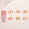 Popular Mundo Submarino Peces Pequeños Brillan en la Oscuridad Dibujos Animados Resina Accesorios Decoraciones para Uñas Aretes DIY Decoración de Uñas Accesorios
