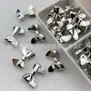 Galvanizado Plata agujero recto amor melocotón joyería cuentas sueltas perla melocotón cadena de teléfono móvil colgante de coche lazo material de cuentas