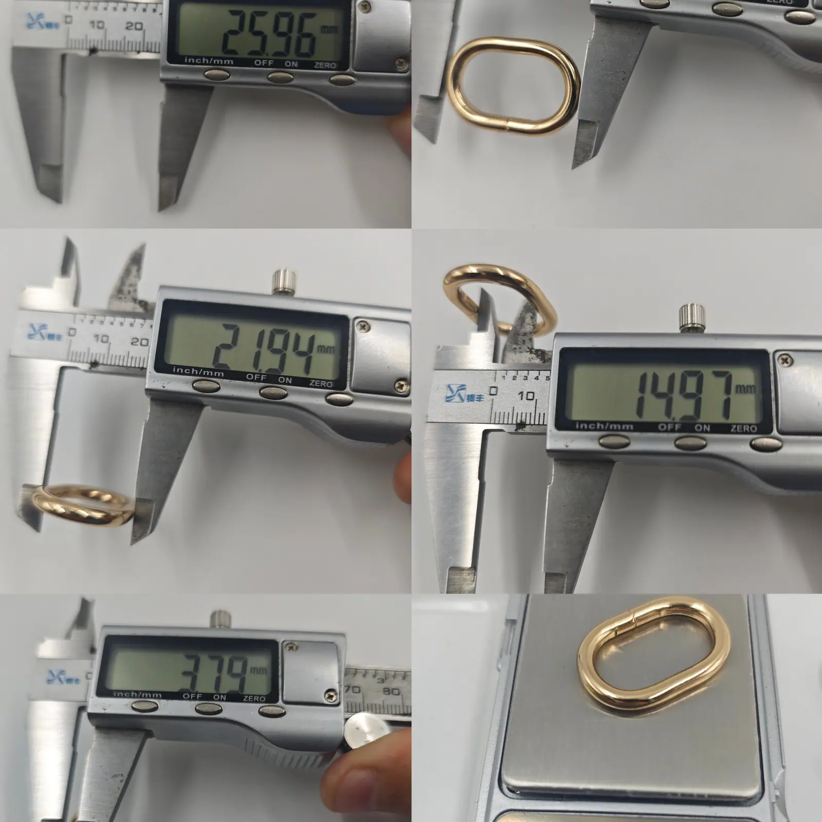 铁线旦型扣 diy鞋类包带旦环圈蛋扣 服饰五金配件金属U形椭圆铁圈3.8线1x5旦挂镀浅金色.jpg