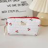 46182 Bolsa de Lavar de Tela con Estampado de Cerezas Linda Gran Capacidad Bolsa de Almacenamiento Portátil para Viaje Bolsa Cosmética Portátil para Mujeres