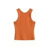 Top Curto Tricotado Canelado Slim-fit Estilo Americano Feminino Alta Elasticidade Look Slim Casual Esportivo Ombro Aberto Vestir Regata I
