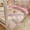 Novo Conjunto de Roupa de Cama Individual de Algodão com Aloe Vera para Dormitório de Estudante, Capa de Colcha Individual para Cama de Casal