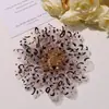 Estilo Retrô Hong Kong Malha com Estampa de Leopardo e Bolinhas Florais Clip de Garra DIY Clip Lateral Prendedor de Cabelo Acessório de Cabeça Broche Flores para Roupas