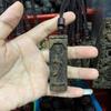 Tallado de Madera de Caqui Negro Personaje Pixiu Calabaza Tortuga Dragón Bolsa de la Suerte Colgante Adorno para Colgar en el Coche Artesanía de Madera Pieza de Mano para Té