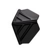 Protector de esquinas de cartón de plástico de tres lados, protector de esquinas de caja de embalaje, protector de esquinas anticolisión para embalaje de muebles, protector de esquinas de plástico negro engrosado