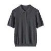 Suéter de lana de alta gama, ultra fino, hilo del Yangtsé, finamente hilado, chaleco fino para mujer, polo para mujer, camiseta para mujer, top de punto para mujer, camisa de manga corta para mujer