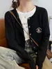Oso Pequeño Ropa de Abrigo Otoño e Invierno Suéter de Manga Larga Ropa de Abrigo para Mujer Cárdigan Pequeño Chaqueta Tejida Fina de Nuevo Estilo