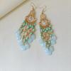Brincos de Moda Bohemianos Transfronteiriços Europeus e Americanos, Brincos Longos Elegantes de Cristal com Borla Estilo Étnico de Yunnan para Mulheres