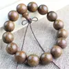 Sándalo Dorado Seda Pulsera 108 Cuentas de Buda Estilo Étnico Retro Nuevo Estilo Chino Pareja Rosario Pulsera de Juego Material Viejo