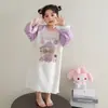 Estilo Nuevo Otoño e Invierno Niñas y Niños Dibujos Animados Franela Cálida Ropa de Dormir para el Hogar Linda Niña Estilo Princesa Ropa para el Hogar