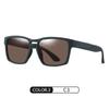 Gafas de Sol de Nuevo Estilo S11106 Gafas de Sol Polarizadas de Moda para Hombre con Patillas Bicolores Protección Solar para Exteriores Gafas de Sol de Montura Cuadrada