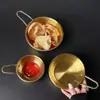 Tigela de Batata Frita de Aço Inoxidável, Estilo Ins Americano Industrial com Alça, Tigela de Lanche, Tigela para Frutas e Vinho de Arroz, Tigela de Frango Frito, Tigela para Comida Ocidental
