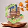 Ímã de Geladeira de Madeira da Cidade de Xuzhou Turismo de Jiangsu Viagem Especialidade de Xuzhou Estilo Tendência Nacional