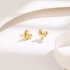Brincos Europeus e Americanos Estilo INS Amor Cravejados de Diamantes Aço Titânio Design Nicho Senso Avançado Fofos Luz Luxo Brincos em Forma de Coração Acessórios
