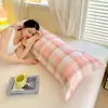 Funda de almohada doble de algodón lavado clase a Funda de almohada para pareja 1.5m 1.8m Funda interior para almohada larga doméstica engrosada