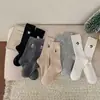 Meias femininas bordado com fio de ponto homem velho boneco de neve meias de Natal outono e inverno meias de Natal meias empilhadas meias de algodão