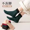 Calcetines de Nieve para Mujer, Calcetines de Piso Gruesos y Forrados de Felpa para Otoño e Invierno, Antifrío y Cálidos, Autocalentables, Calcetines de Media Pantorrilla Color Piel al por Mayor