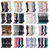 Más de 200 Estilos de Calcetines Deportivos de Compresión con Patrón de Nailon, Calcetines de Compresión Elástica de Nailon de 200 Agujas, Calcetines de Compresión Largos para Pantorrilla