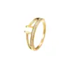 Moda Coreana Delicada Novo Design de Nicho Luxo Leve Simples Anel de Casal Par Elegante Personalizado Anel de Diamante de Alta Qualidade