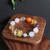 Pulsera China Nueva Dobao Amatista Sol Dorado Morganita Cristal Blanco Pulsera Zorro de Nueve Colas Oso Pixiu Accesorios