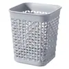 Portalápices pequeño multifunción hueco de plástico, soporte de almacenamiento para suministros de oficina, caja de almacenamiento de papelería de escritorio simple y creativa para estudiantes
