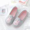 Zapatos de Maternidad de Dibujos Animados de Conejo Estilo Japonés, Estilo Delgado para Primavera y Otoño, Pantuflas de Algodón Cerradas para Casa, Zapatos de Maternidad Transpirables para Verano con Suelas Suaves