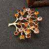 Europa y Estados Unidos serie de Navidad joyería diamante colorido árbol de Navidad ramillete accesorios de aceite broche ventas directas de fábrica