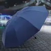 Paraguas Extra Grande Hombres y Mujeres Doble Manual Inverso Doble Uso Sol y Lluvia Ampliado y Reforzado Plegable para Estudiantes Engrosado Parasol Grande