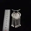 Estilo Étnico Prata Imitação Antiga Prata Miao Colar Pingente DIY Acessórios Base de Molde para Pingentes para Cravação Pingentes de Bordado Antigo