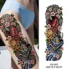 Pegatinas de Tatuaje Coloridas Estilo Japonés de Brazo Completo, Impermeables y de Larga Duración, para Hombres y Mujeres, con Dragón, Hannya, Koi, Florales, Geisha, Diseños Tradicionales y Estilos Atrevidos
