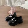 Nuevos Zapatos de Mujer Bajos Individuales Estilo Británico con Lazo Retro Verano 2026 JK Versátiles Mary Janes de Punta Redonda Zapatos Pequeños de Cuero